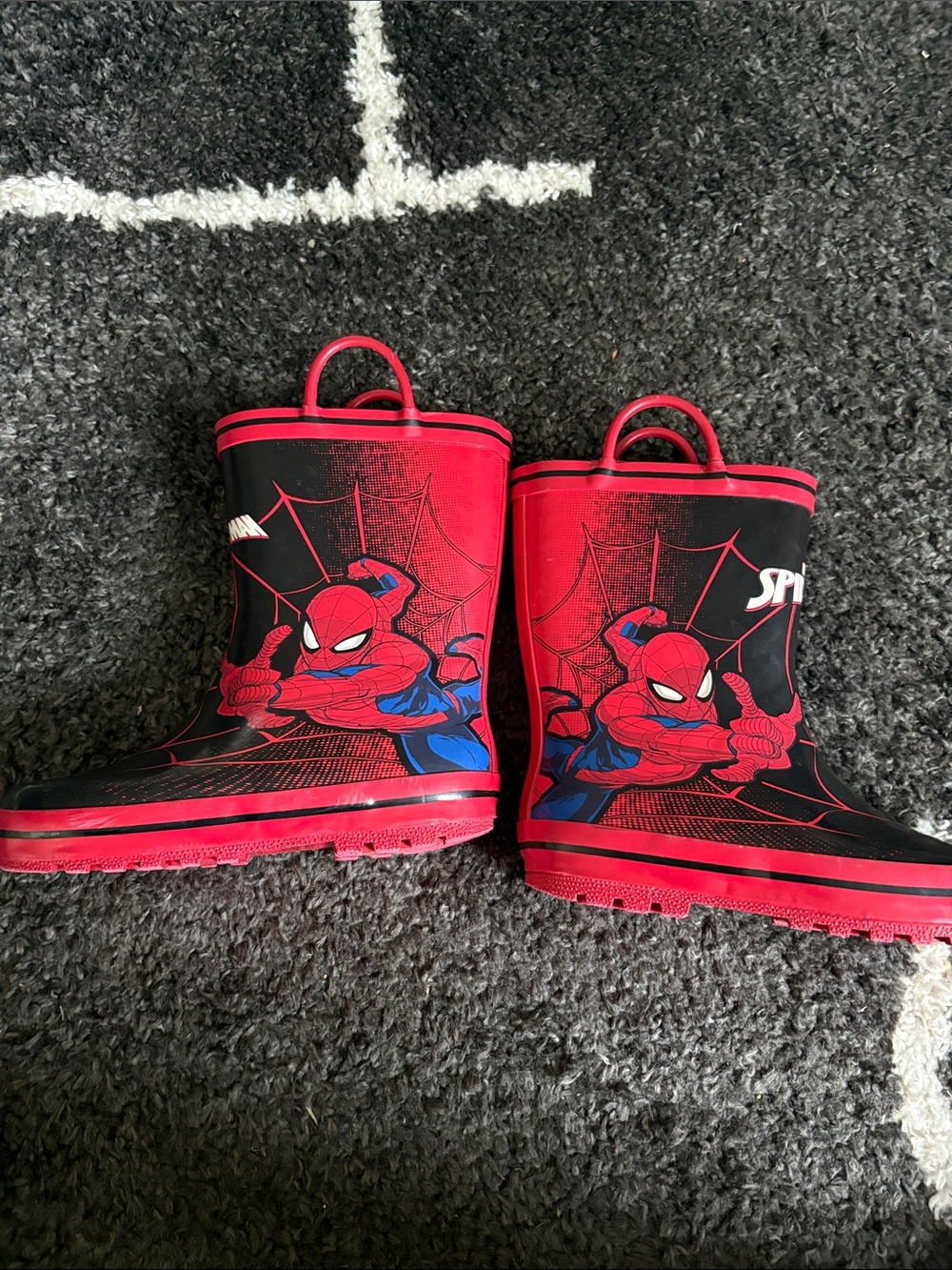 Marvel Spider-Man Kids Costume Rain Boot - Red, Black, Blue - Picture 9 of 9
